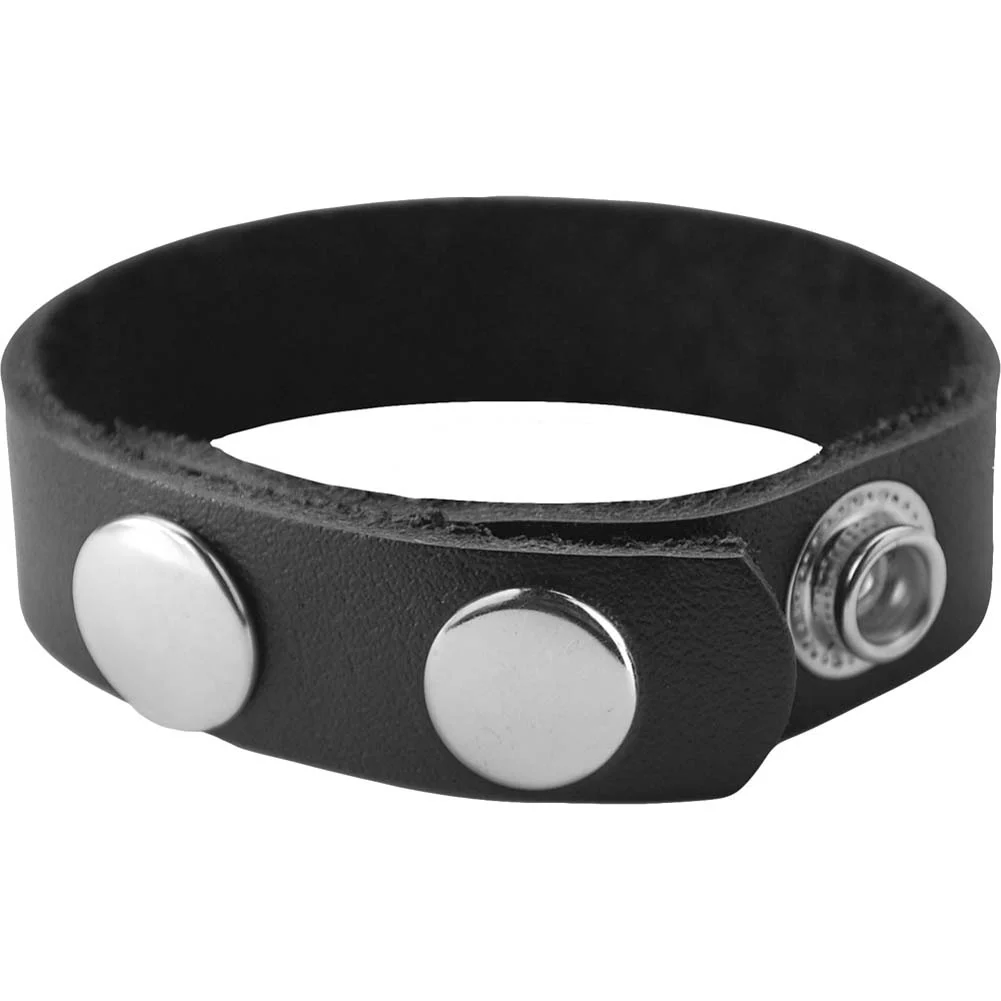 Spartacus Original Oiltan Leather Penis Ring, Black