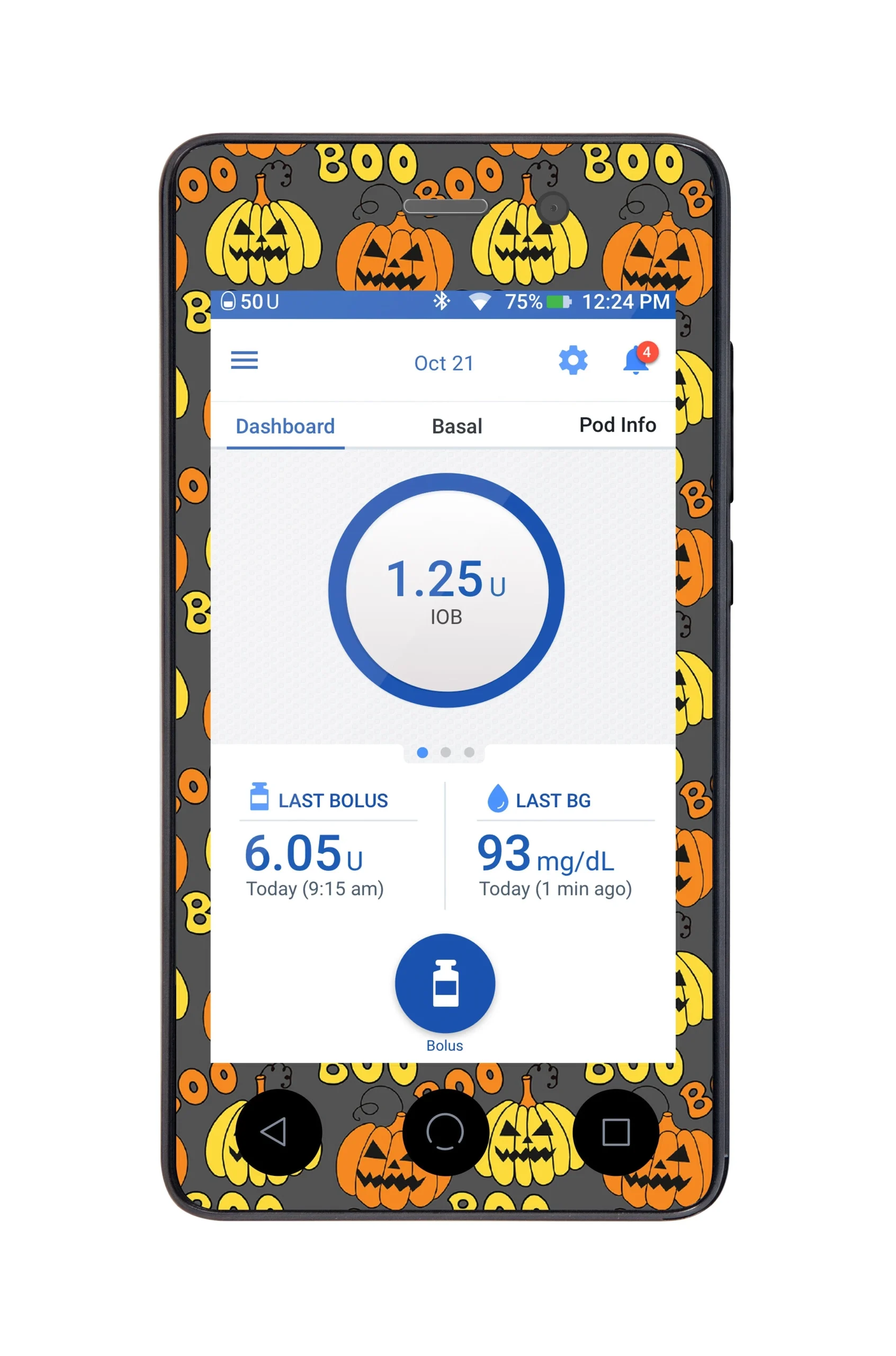 Spooked Sticker for Omnipod DASH PDM – Pump Peelz