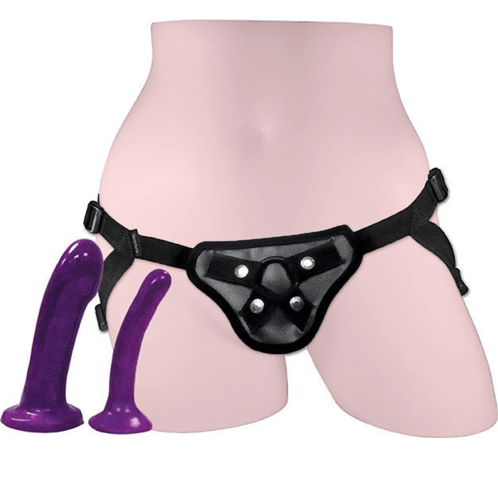 Sportsheets Anal Explorer Kit with 2 Silicone Dildos, Purple/Black