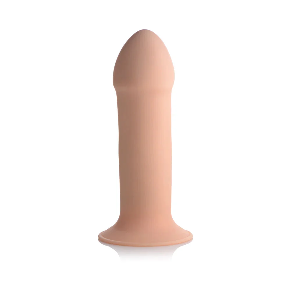 Squeezable Thick Phallic Dildo - Beige