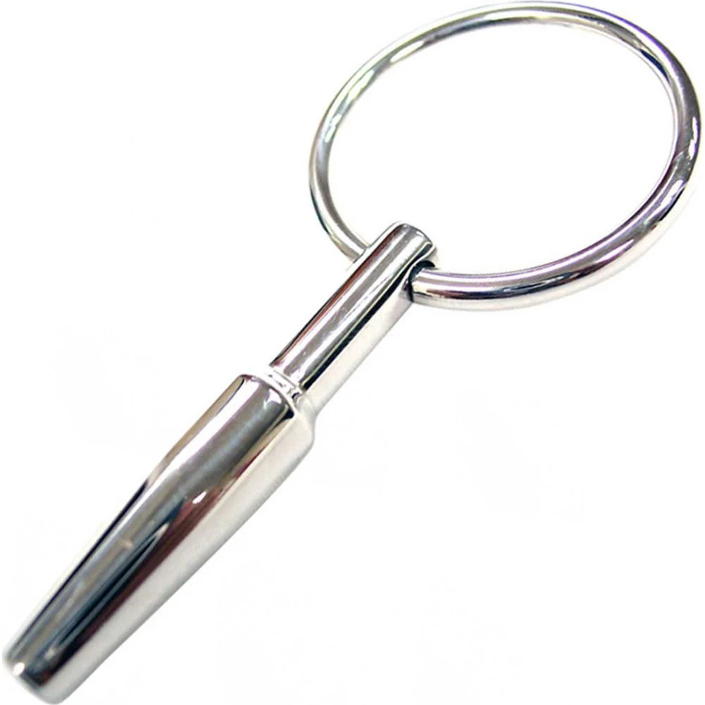 Stainless Steel Tapered Urethral Probe with Pull Ring, 0.25", Silver