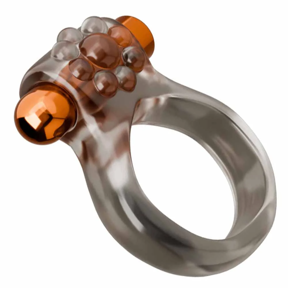 Stay Hard Vibrating Penis Ring Set with Textured Sleeve, Sleeve 1