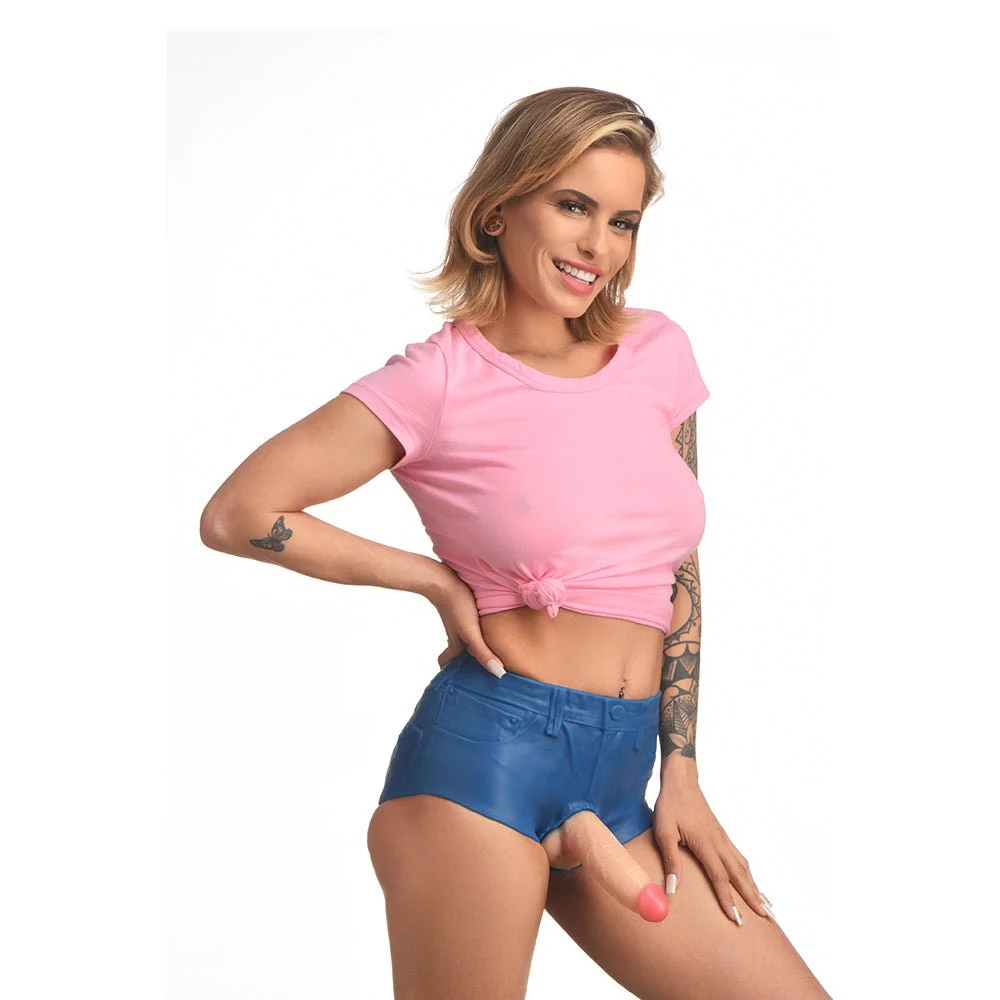 Strap U Booty Shorts Harn 6 Blu/van