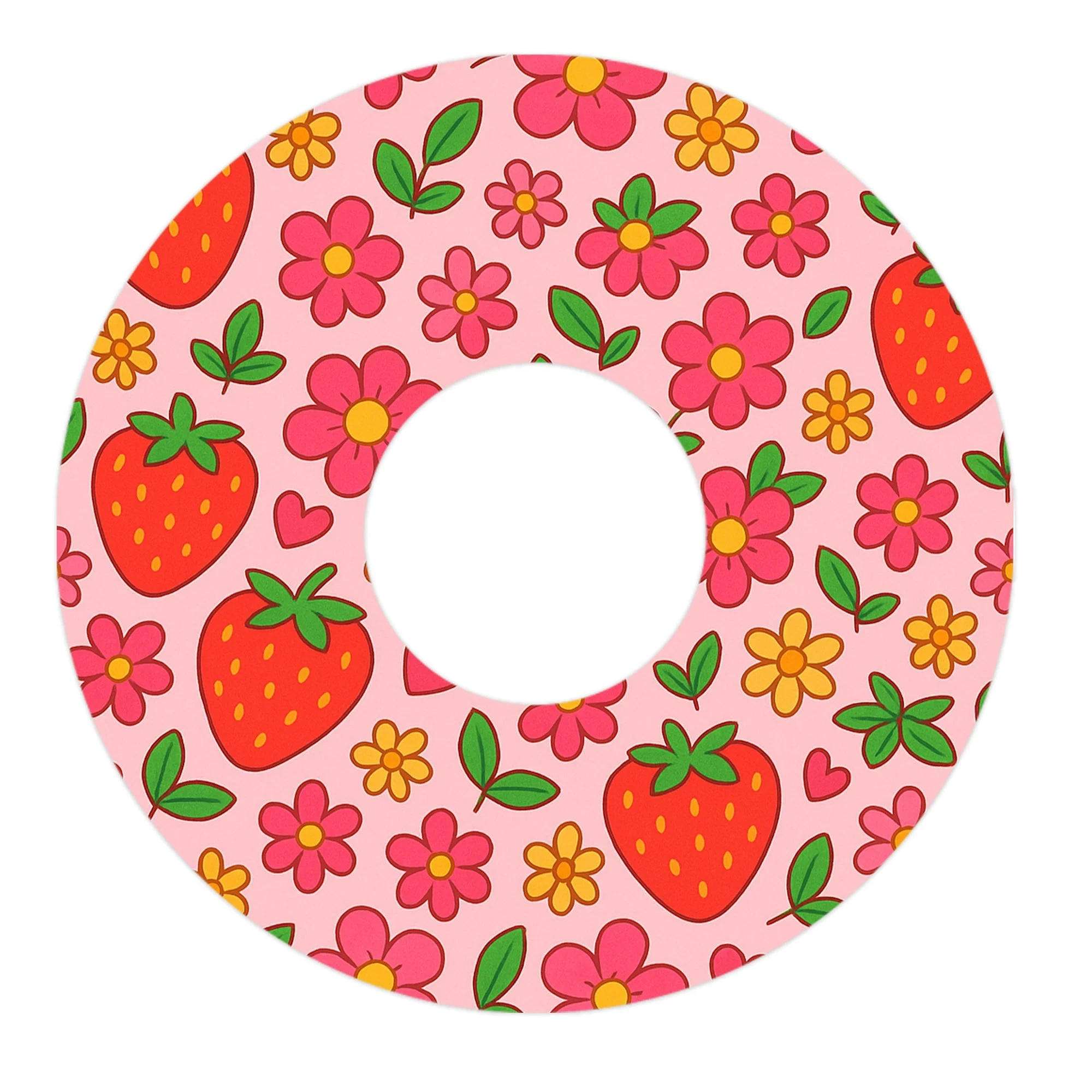 Strawberry Garden FreeStyle Libre 3 Plus & LingoPatch Tape - Pump Peelz