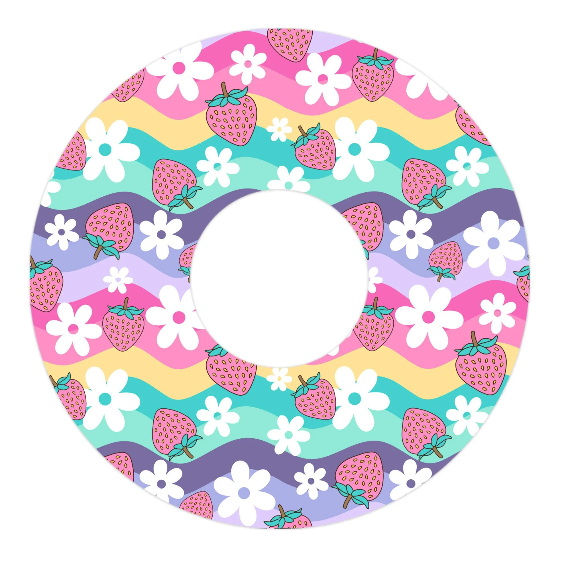 Strawberry Swing Patch FreeStyle Libre 3 Plus & LingoPatch Tape - Pump Peelz