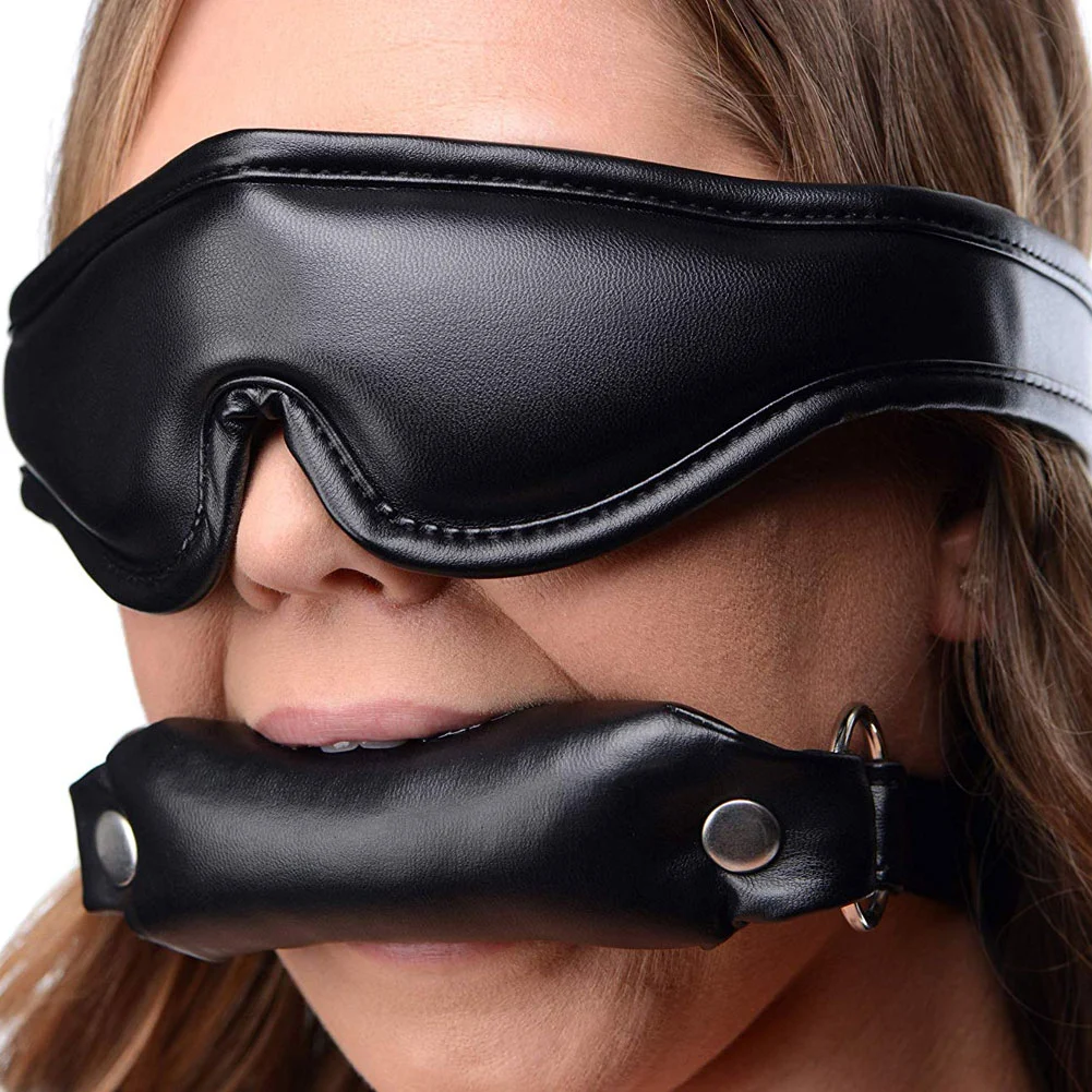 STRICT Padded Blindfold and Gag Set, Black
