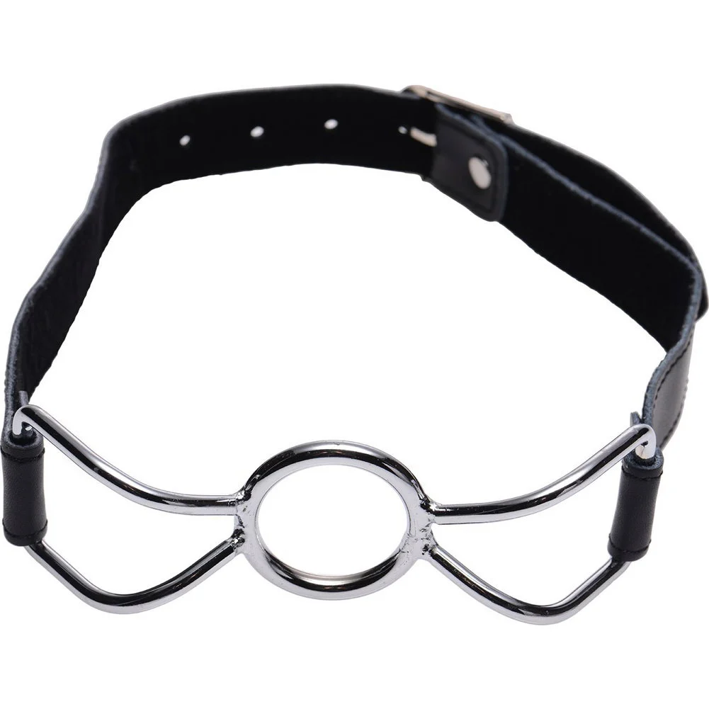 STRICT Spider Mouth Gag with Metal Bit, 1.75", Silver/Black