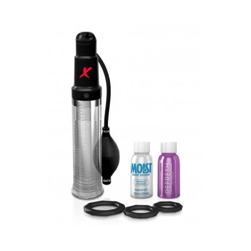 Suck-n-Pump Stroker Penis Pump Black Clear