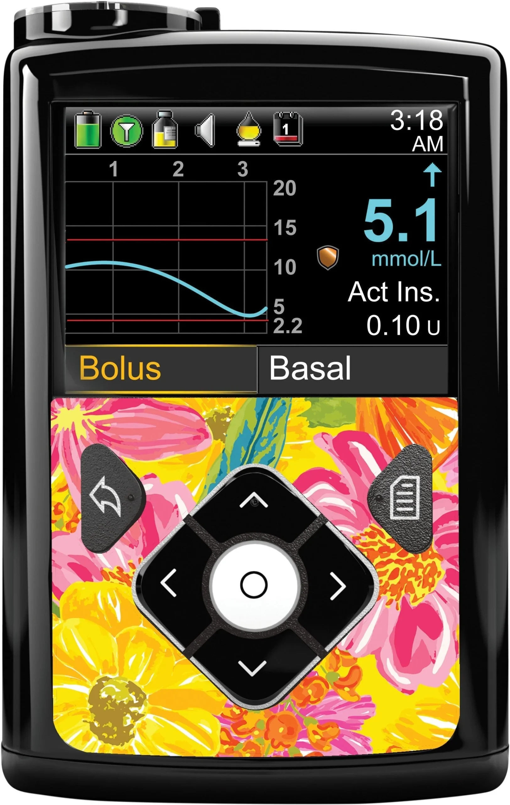 Summer Flowers for Sticker for Medtronic MiniMed 770G & 780G