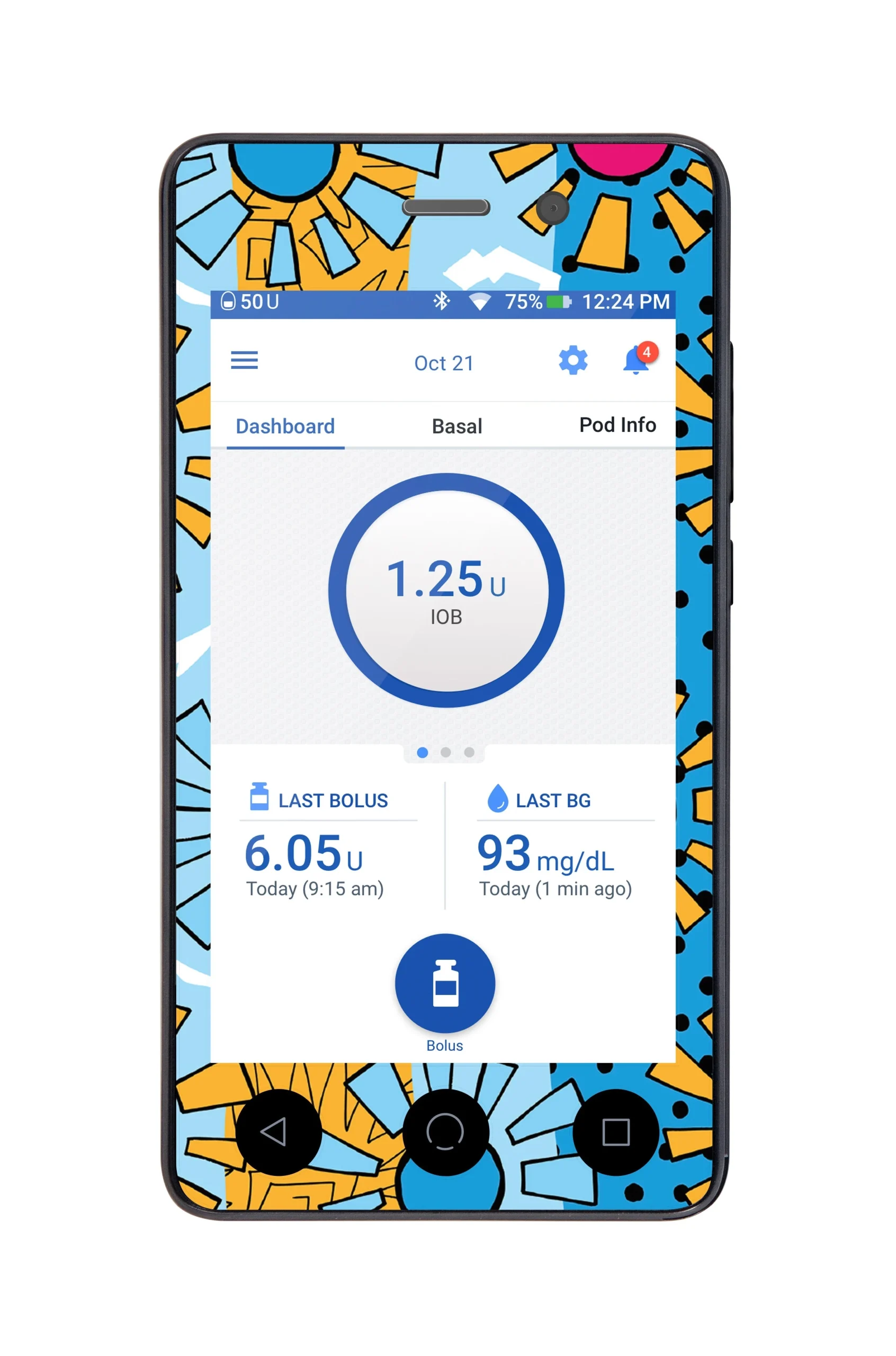 Summer Suns Sticker for Omnipod DASH PDM – Pump Peelz