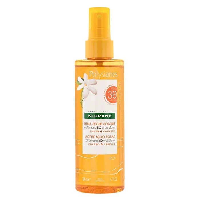 Sun Dry Oil SPF 30 With Organic Tamanu & Monoi Body & Hair 200 ML