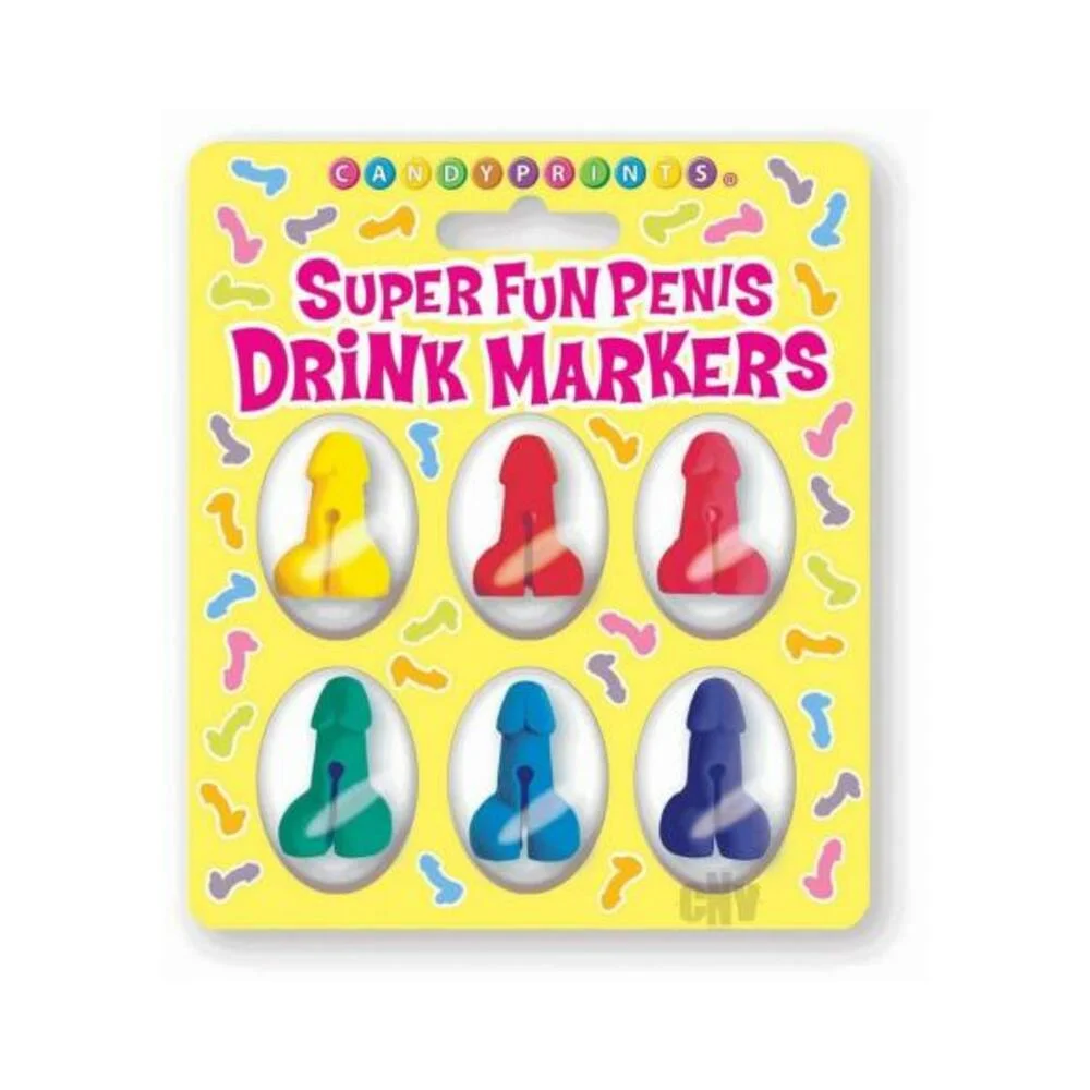 Super Fun Penis Drink Markers 6-piece Set