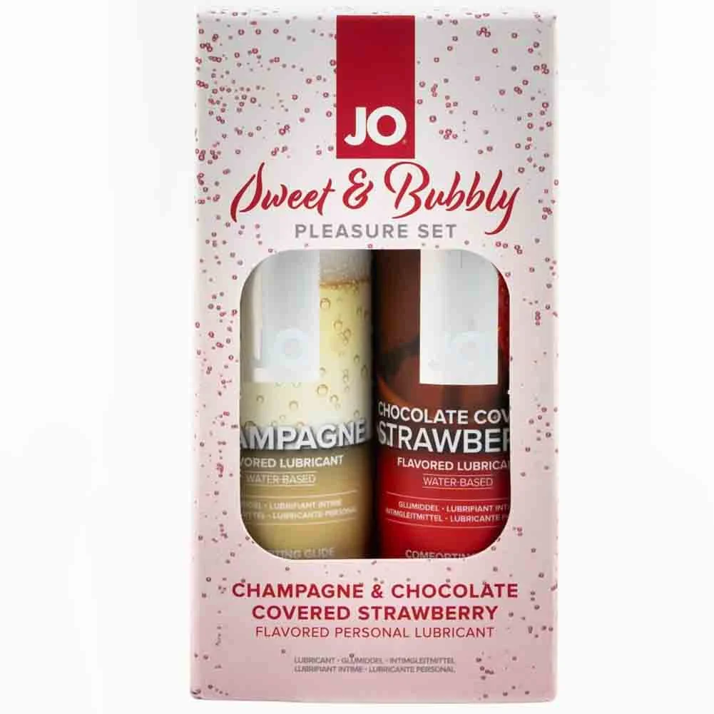 Sweet & Bubbly Flavored Water-Based Lubricant Gift Set, 2 fl.oz (59 mL) each