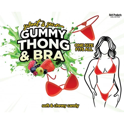 Sweet and Sour Gummy Thong and Bra Set