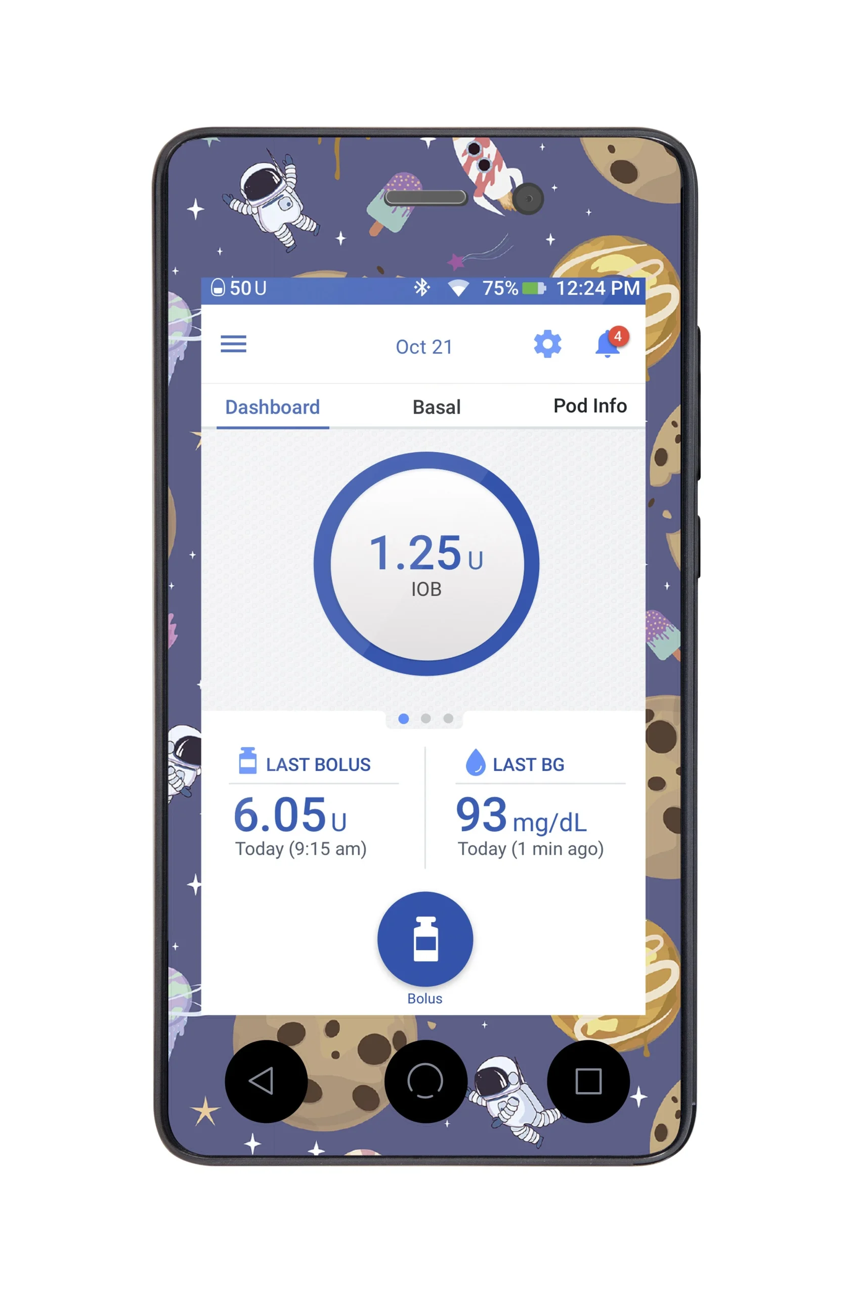 Sweet Space Sticker for Omnipod DASH PDM – Pump Peelz