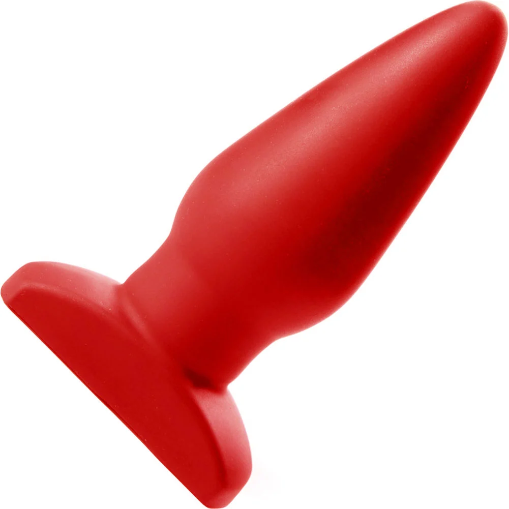 Tantus Ringo Soft Silicone Butt Plug, 5.5", Red