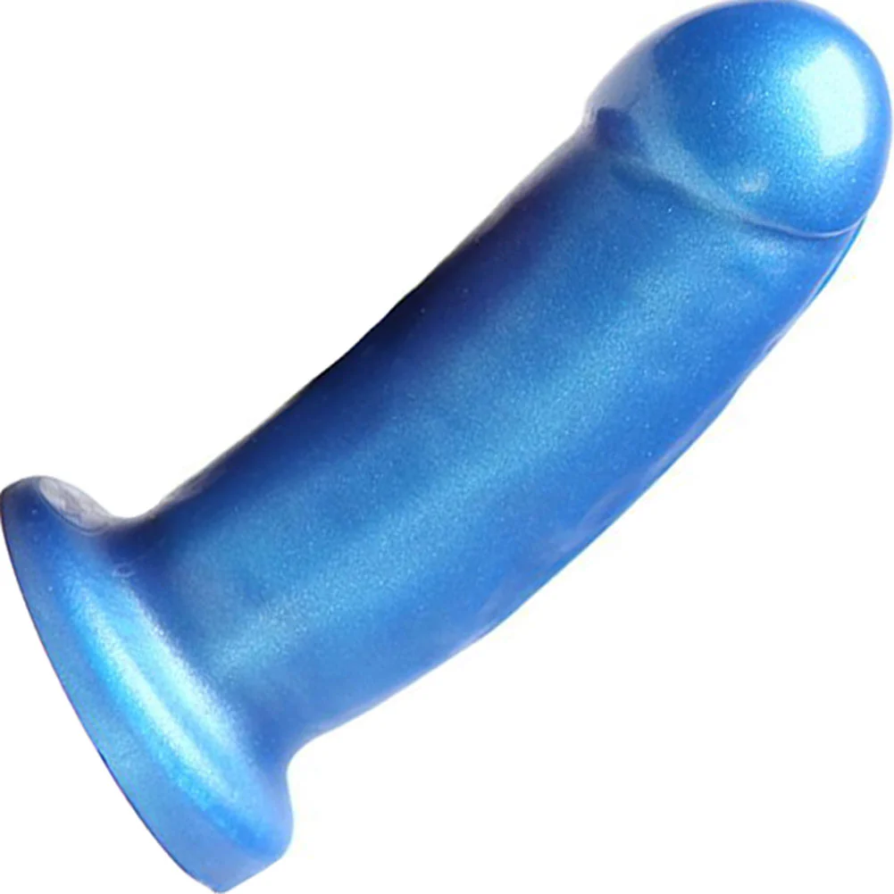 Tantus They Them Supersoft Silicone Dildo, 5.5", Blue