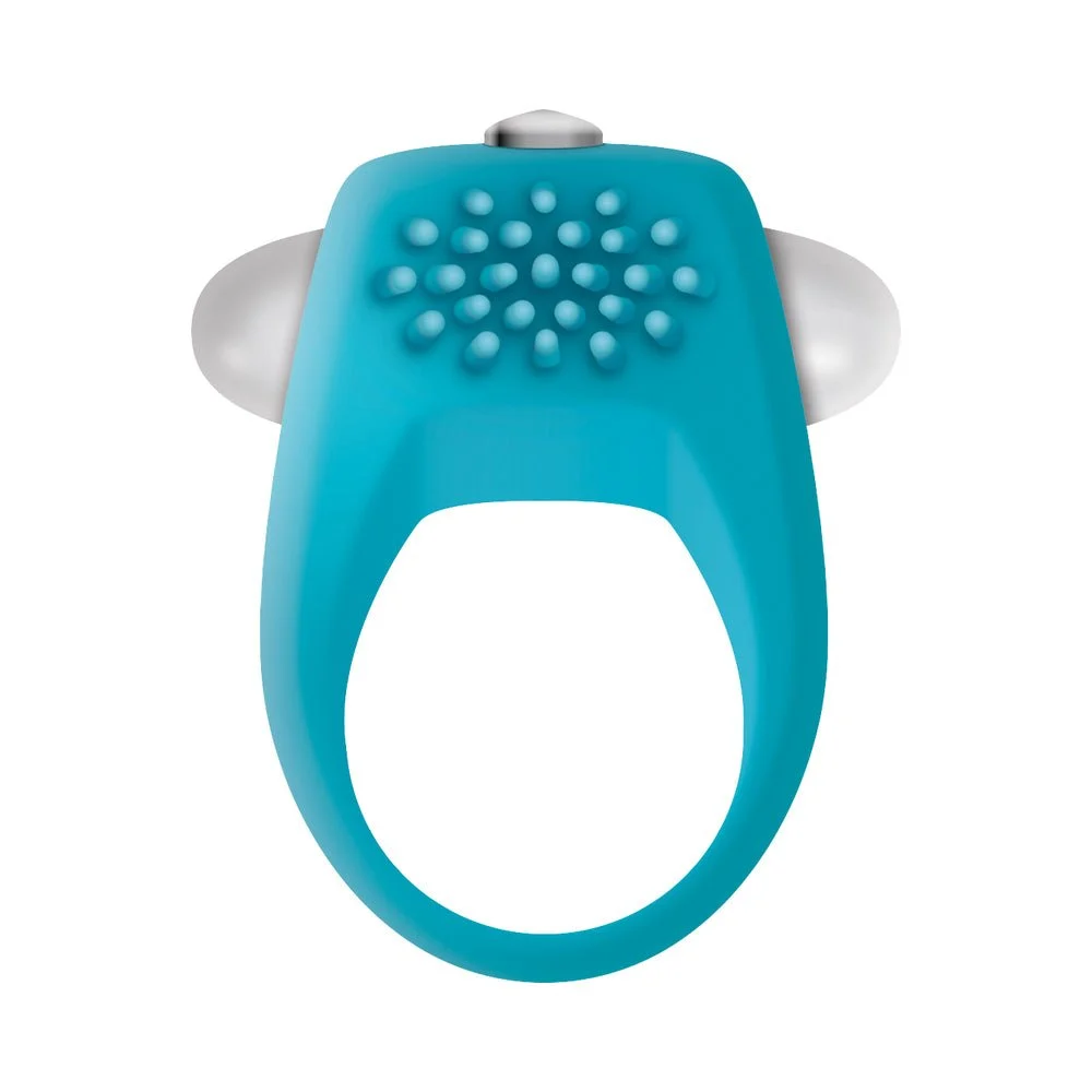 The Teal Tickler Vibrating Cock Ring