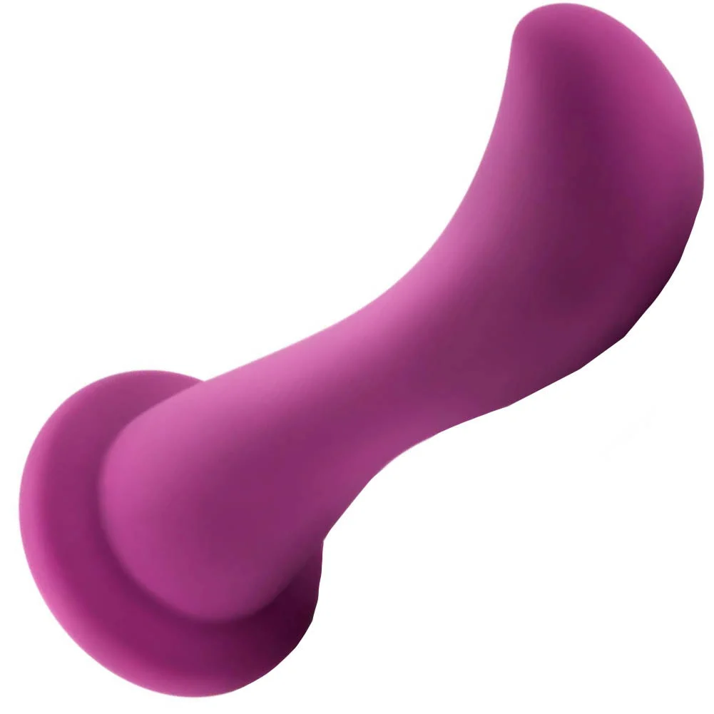 Temptasia Bellatrix Smoth Silicone Dildo, 6.25", Plum
