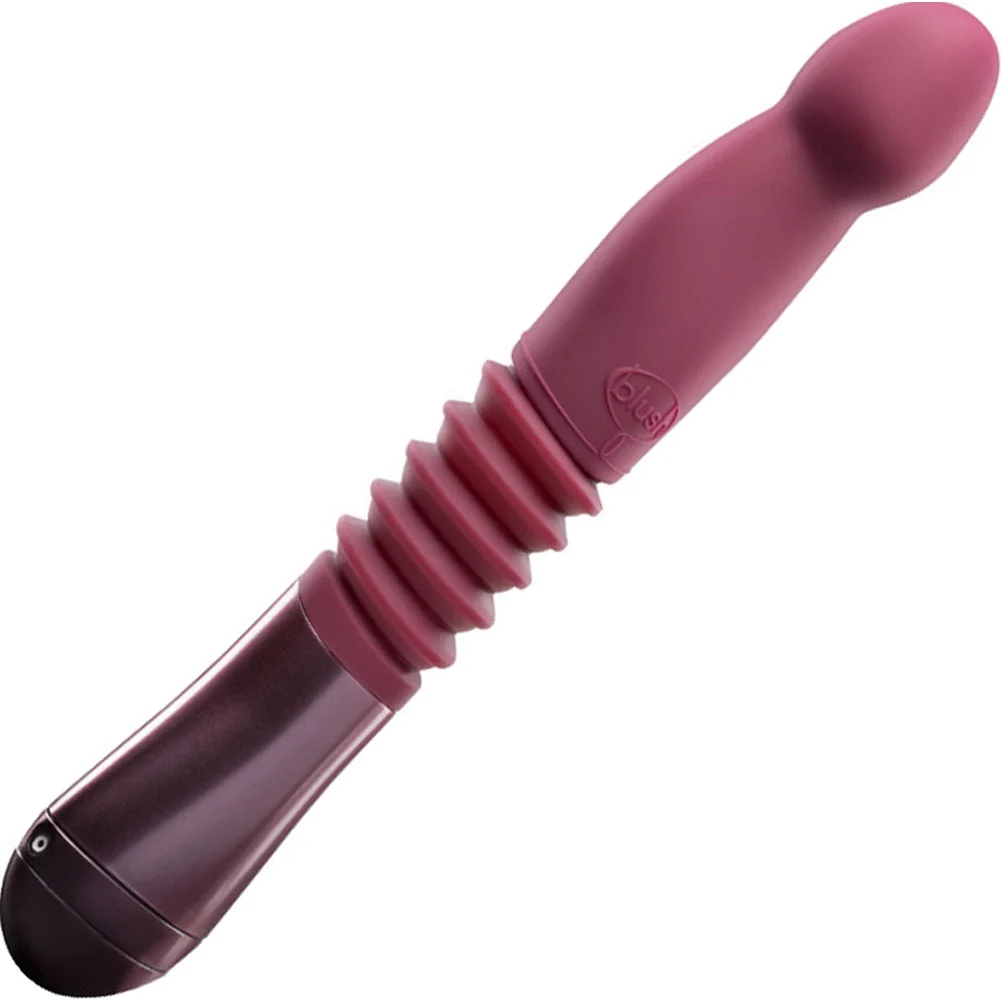 Temptasia Trixie Thrusting Rechargeable Dildo, 10", Wine