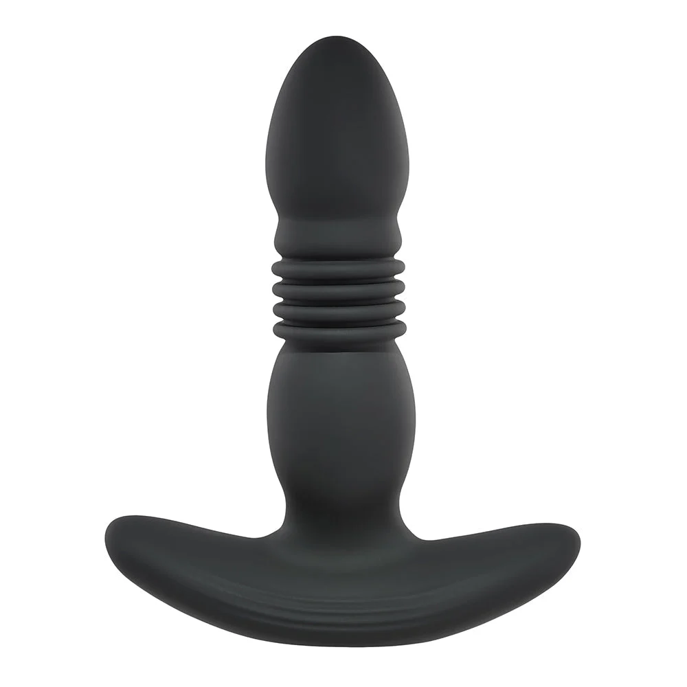 Thrusting Vibrating Anal Plug, Trust The Thrust Black