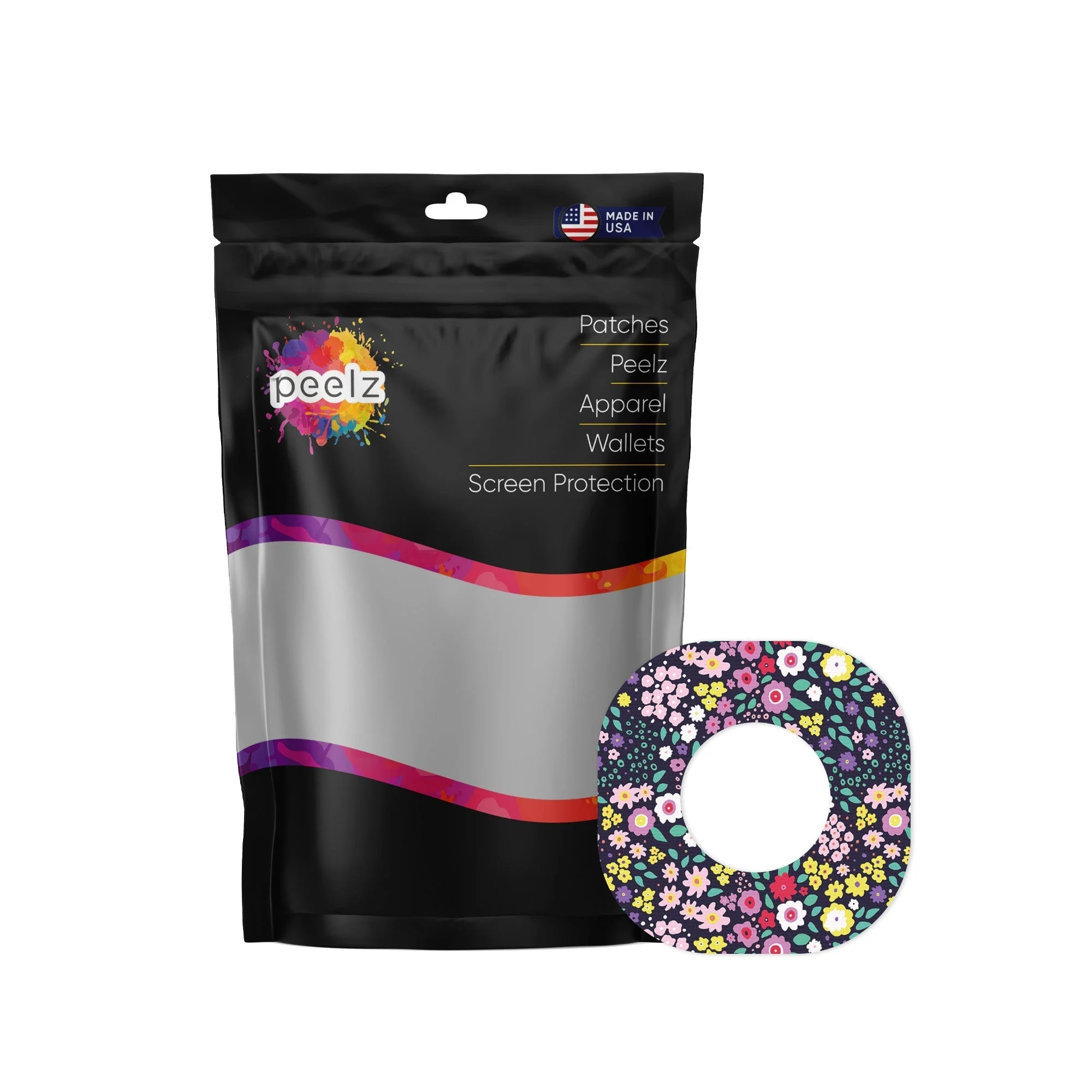 Tiny Flowers Dexcom G7 and Stelo Patch Tape - Pump Peelz