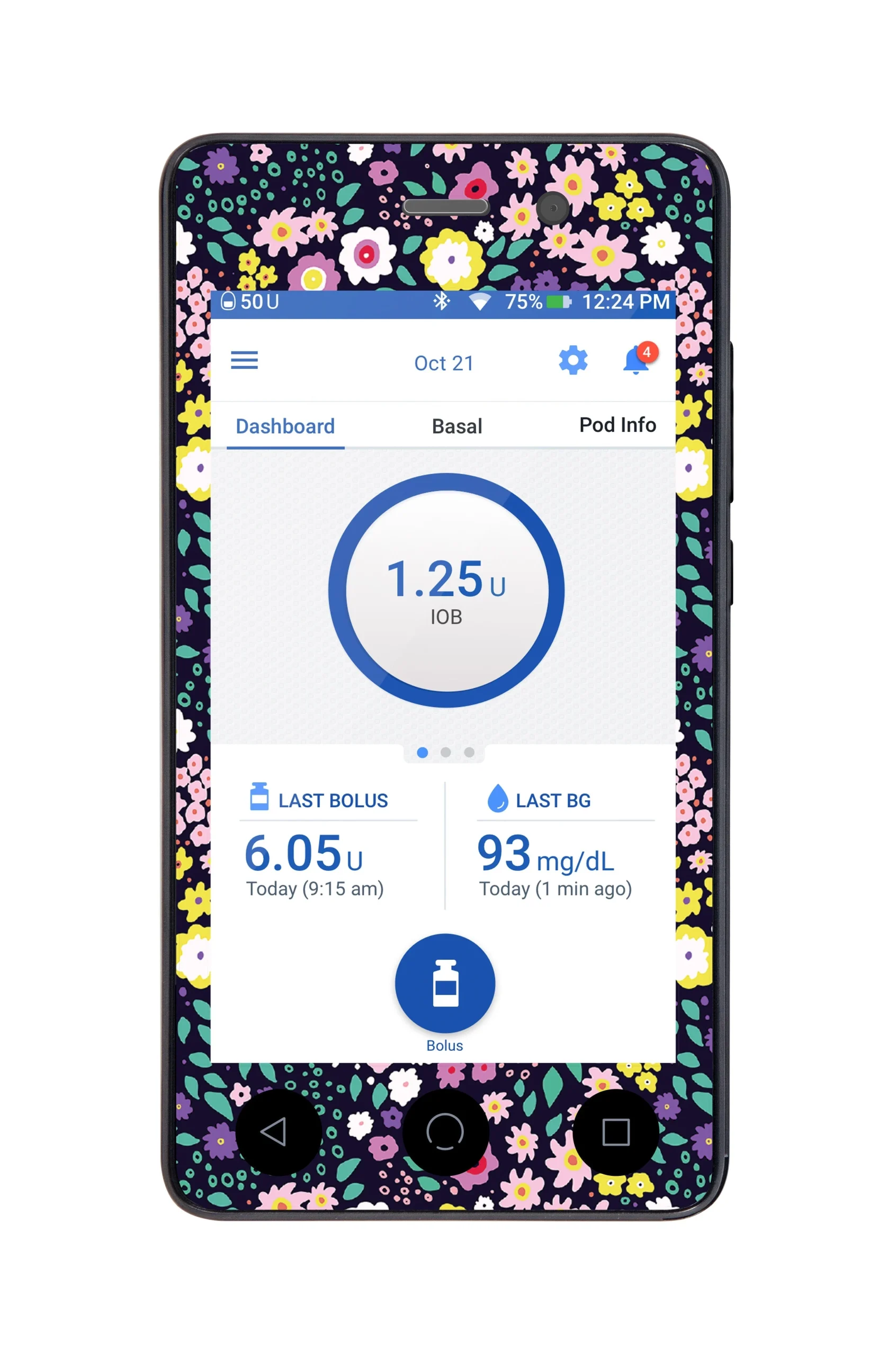 Tiny Flowers Sticker for Omnipod DASH PDM – Pump Peelz