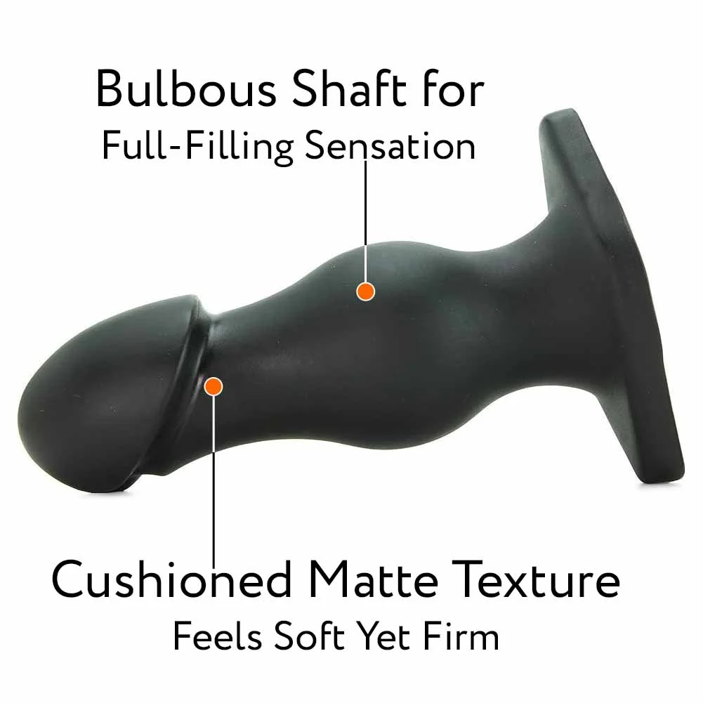 TitanMen the Rumpy Cushioned Butt Plug, 6.5", Black