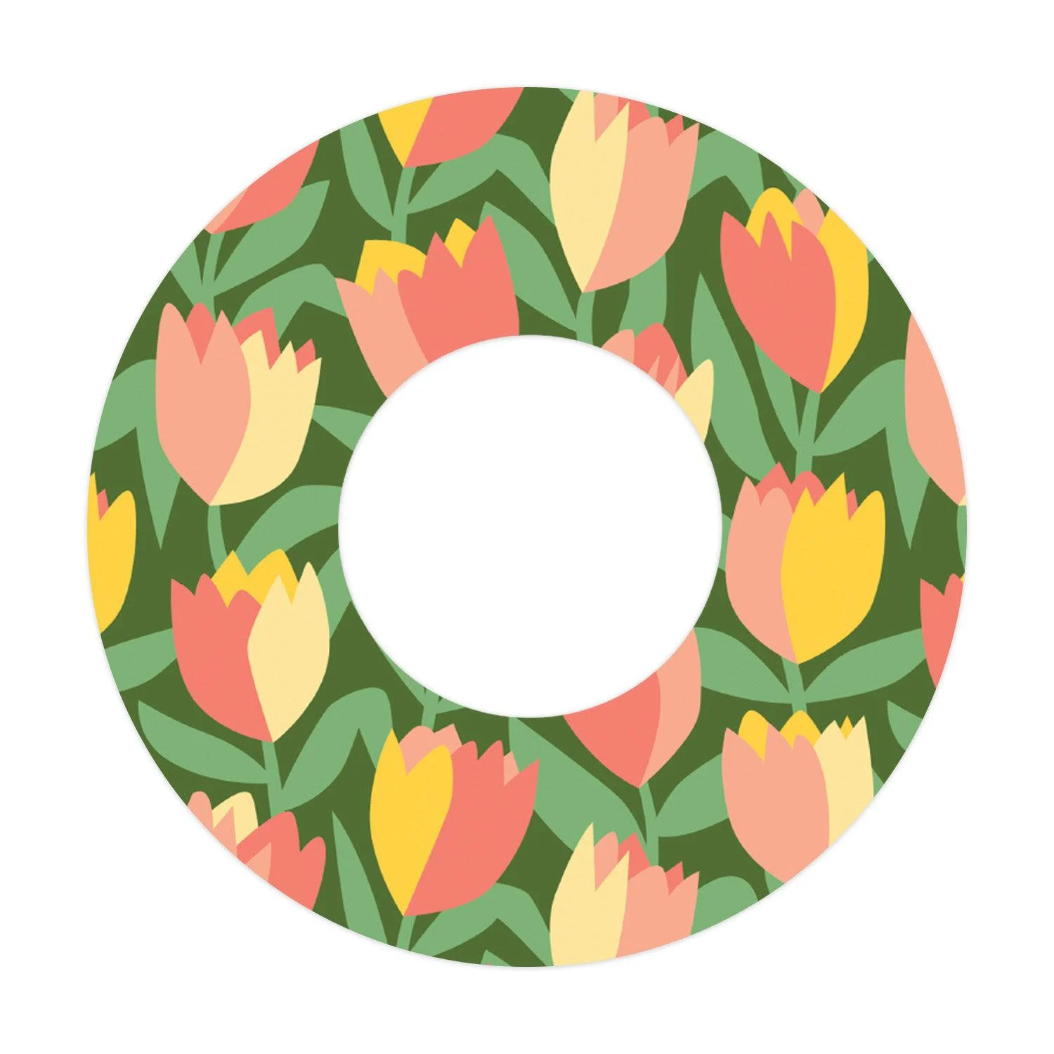 Tons Of Tulips PatchTape Designed for the FreeStyle Libre 2