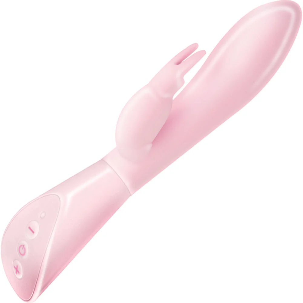 Touch Activated Rabbit 10 Function Silicone Vibrator, 8", Pink