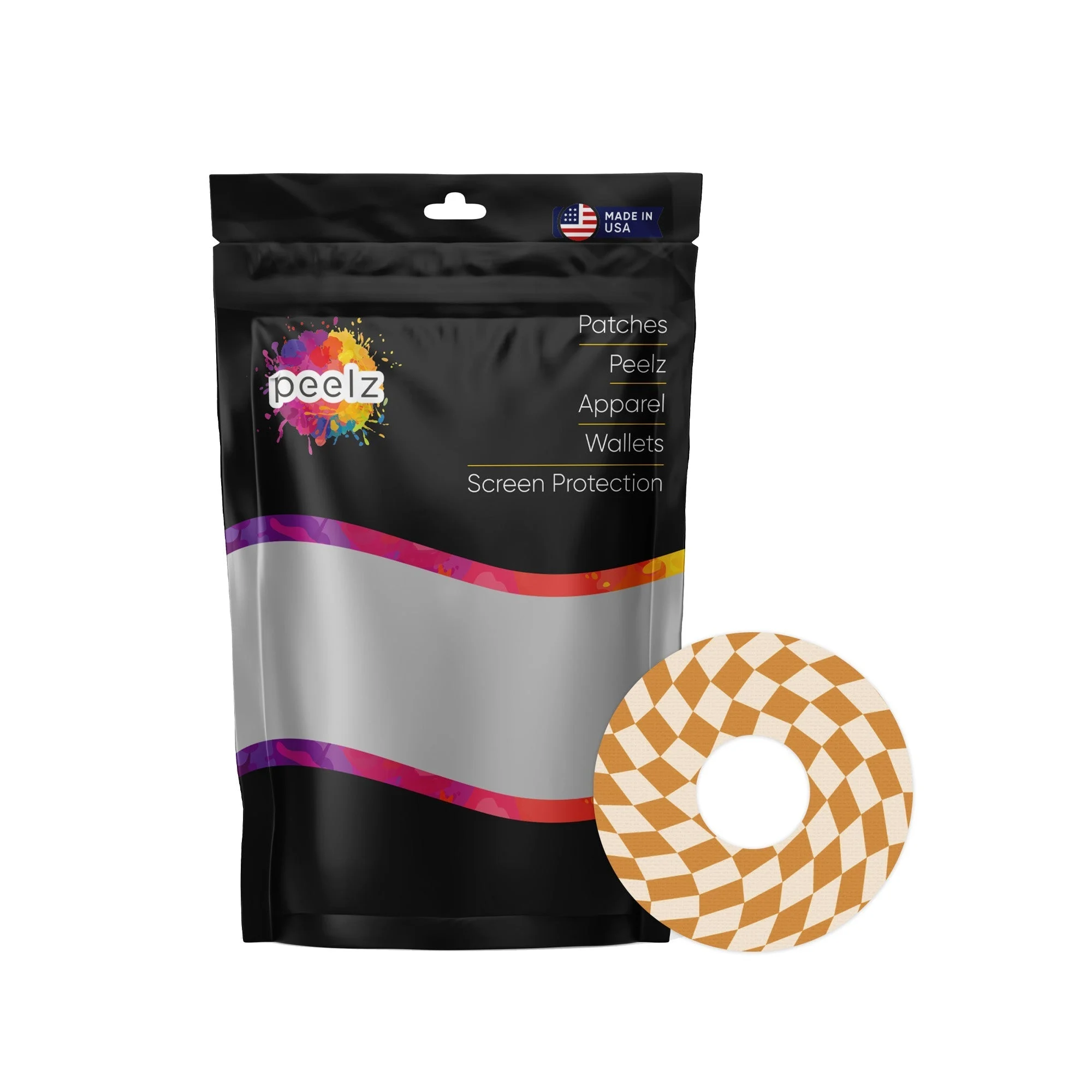 Trippy Retro Patch Tape Designed for the FreeStyle Libre 3 Plus & Lingo