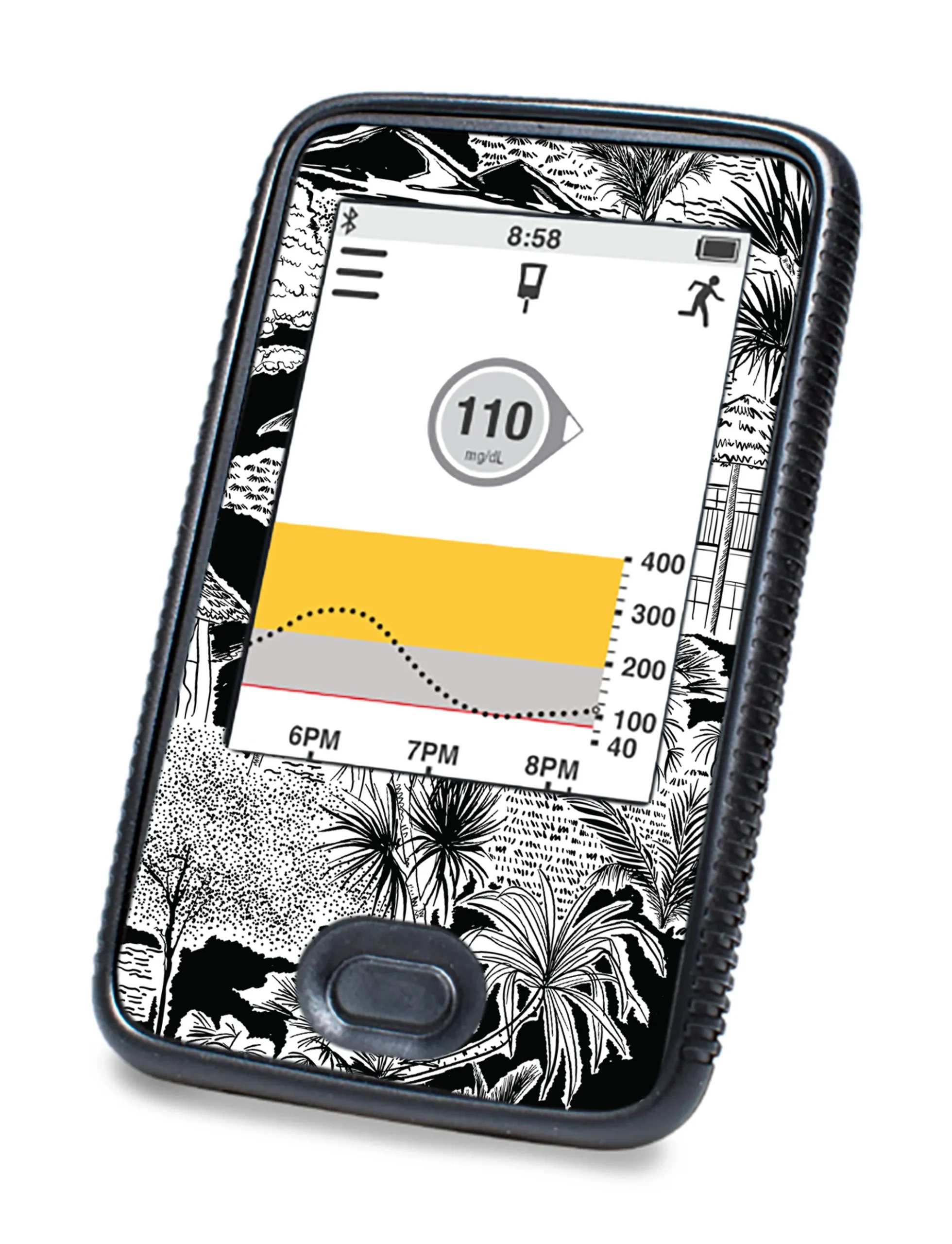 Tropical Sketch DEXCOM G6 Touchscreen Receiver