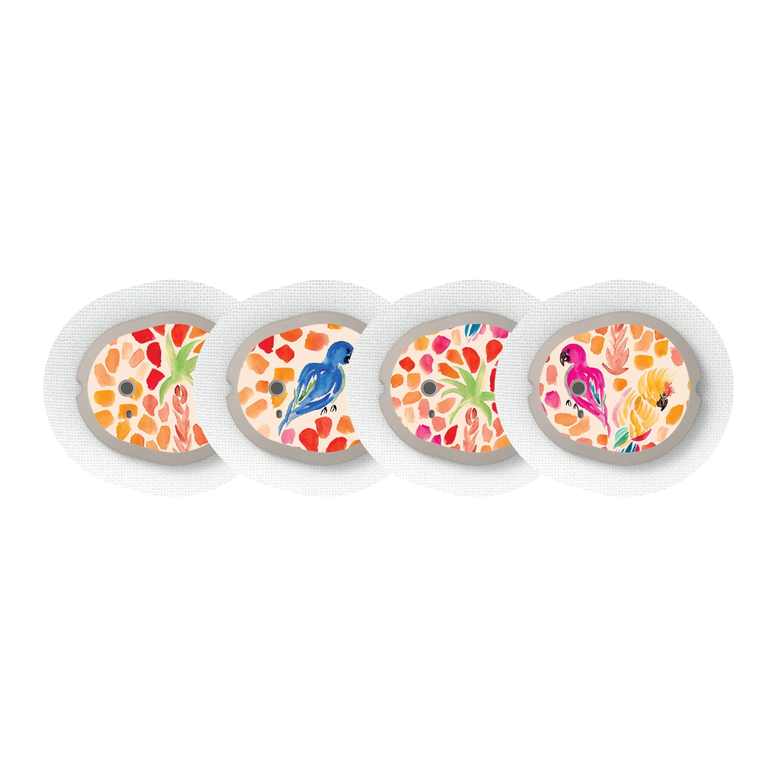Tropical Watercolor Sticker Designed for the DEXCOM G7 and Stelo Transmitter