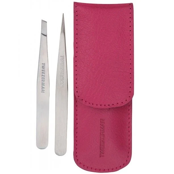 Tweezerman Petite Tweeze Set with Pink Case