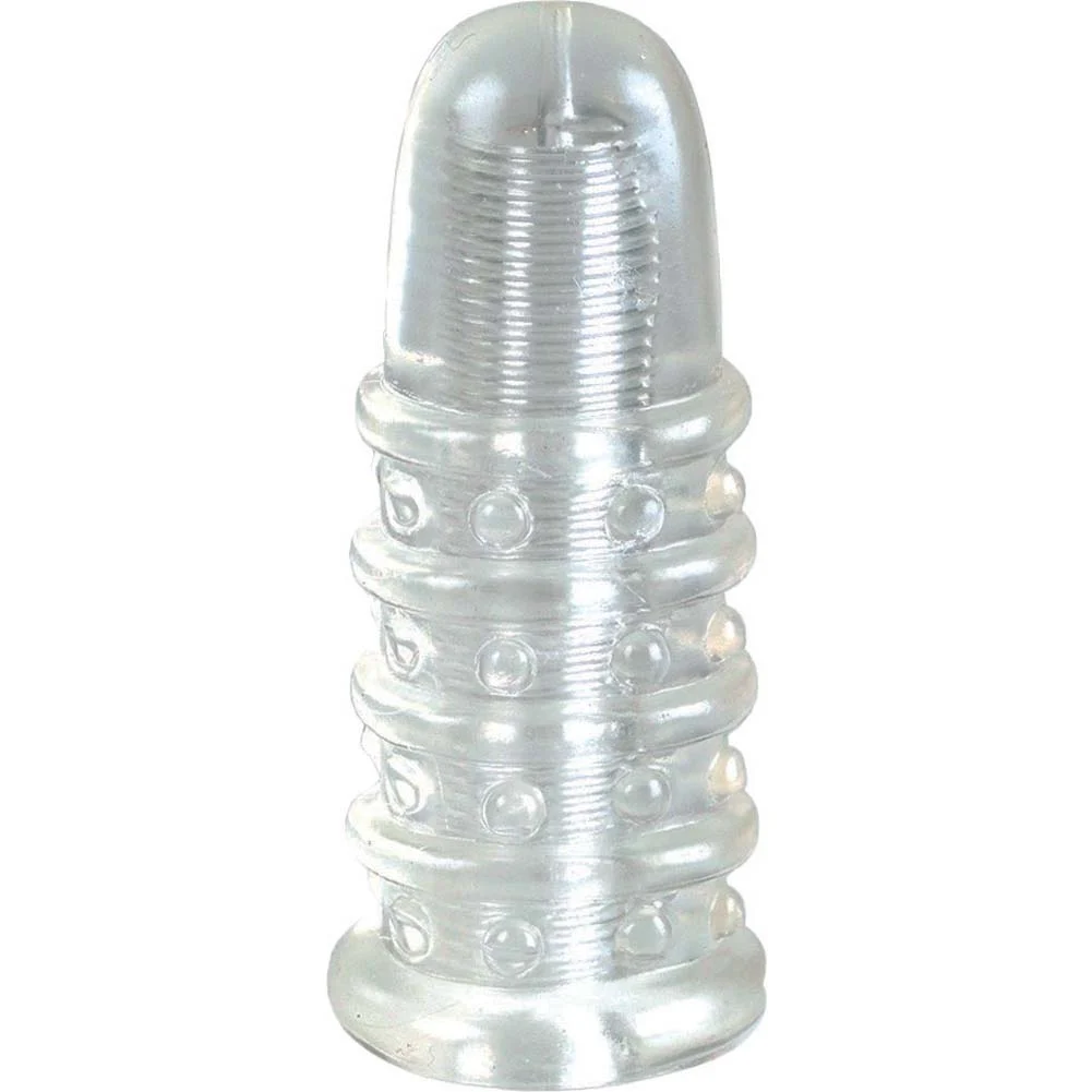 Universal Reversible Stimulator and Male Masturbator, 4.5", Clear