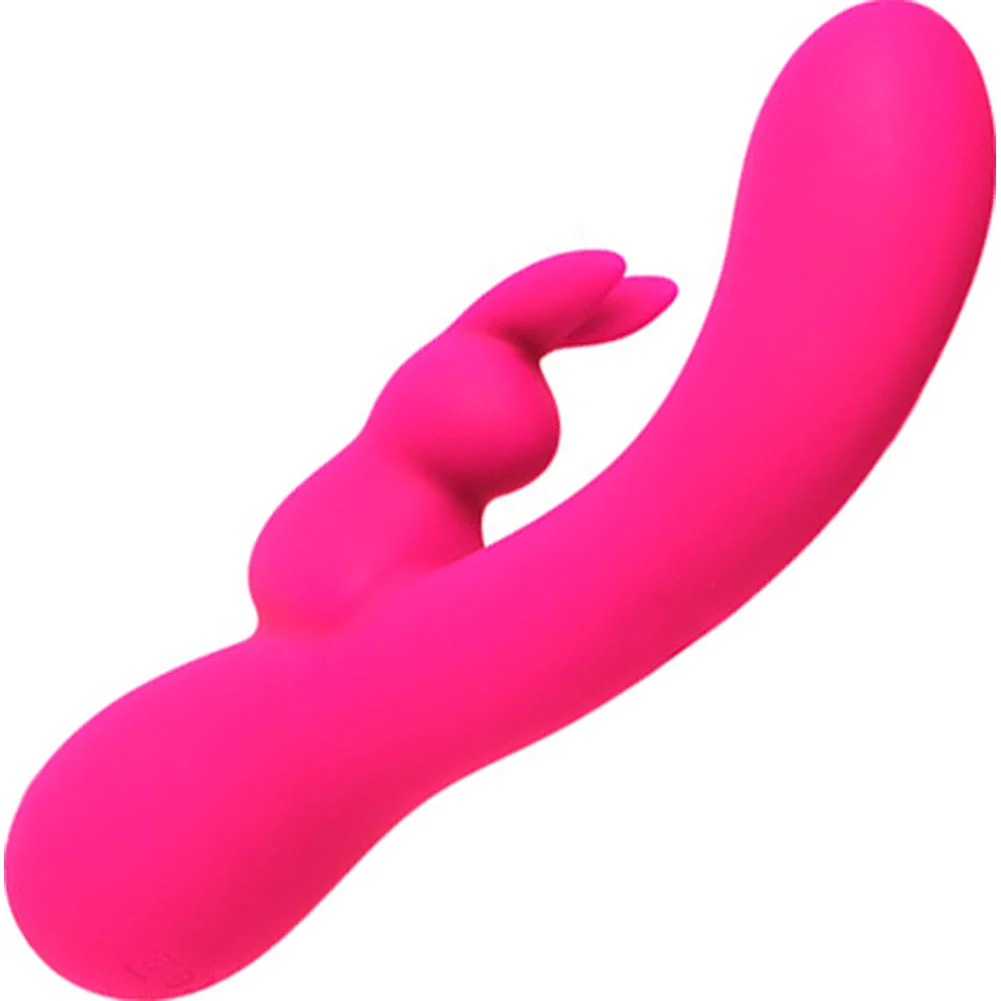 VeDO Kinky Bunny Rechargeable Rabbit Vibrator, 7.5", Pretty In Pink