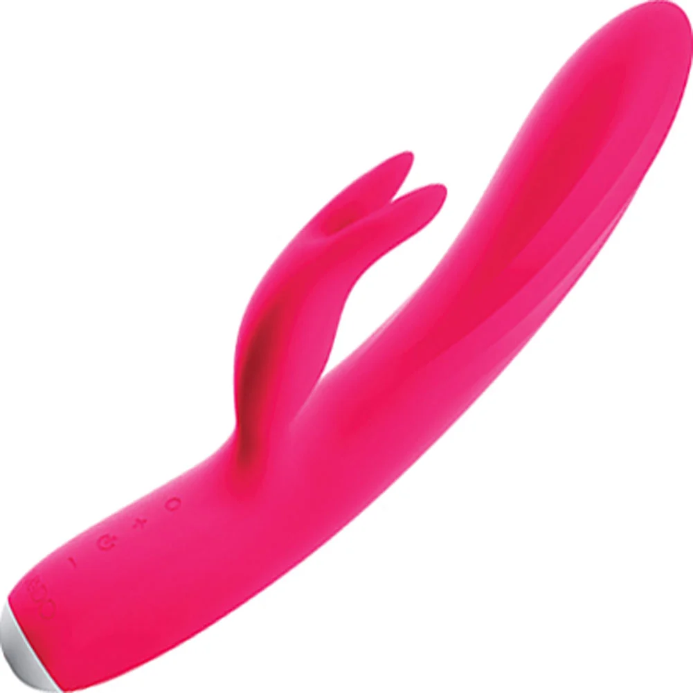 VeDO Thumper Bunny Rechargeable Dual Vibrator, 10", Pretty Pink