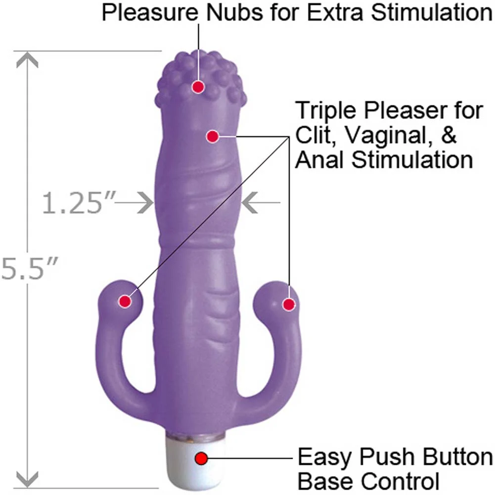Velvet Kiss iTease Waterproof Vibrator, 5.5", Lavender