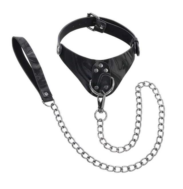VELVET NOIR COLLAR & LEASH