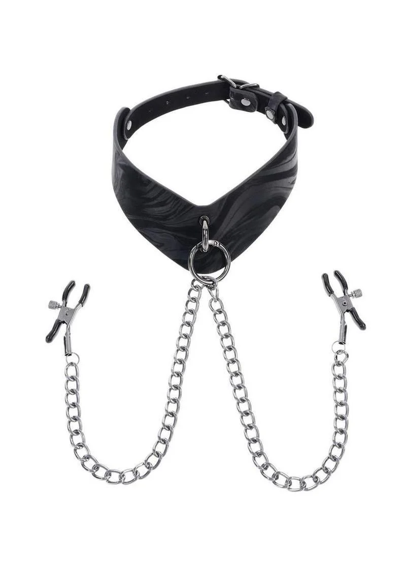 Velvet Noir Collar & Removable Clamps