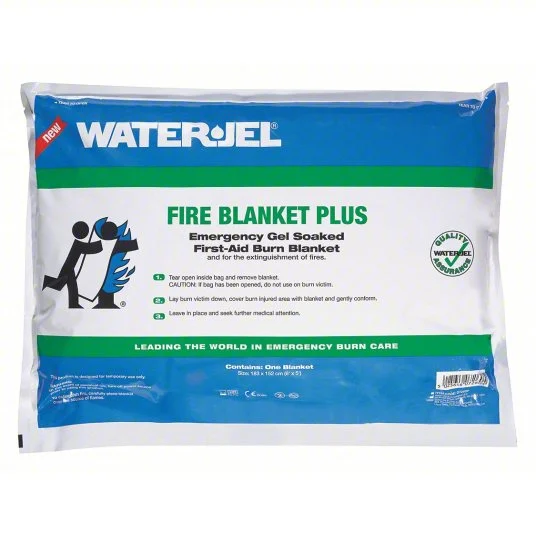 Water Jel First Responder Fire Blanket (Fire Blanket Plus) in foil pouch - 6" x 5"(4 Blankets/Case)