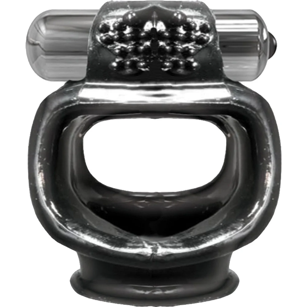 Wet Dreams Vibrating Super Stud Sling, Black
