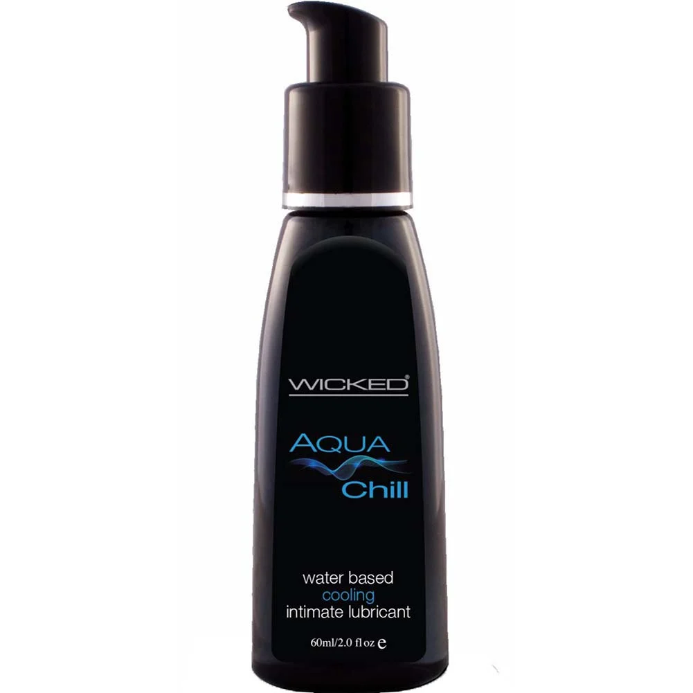 Wicked Aqua Water Based Intimate Lubricant, 2 fl.oz (60 mL), Chill Cooling