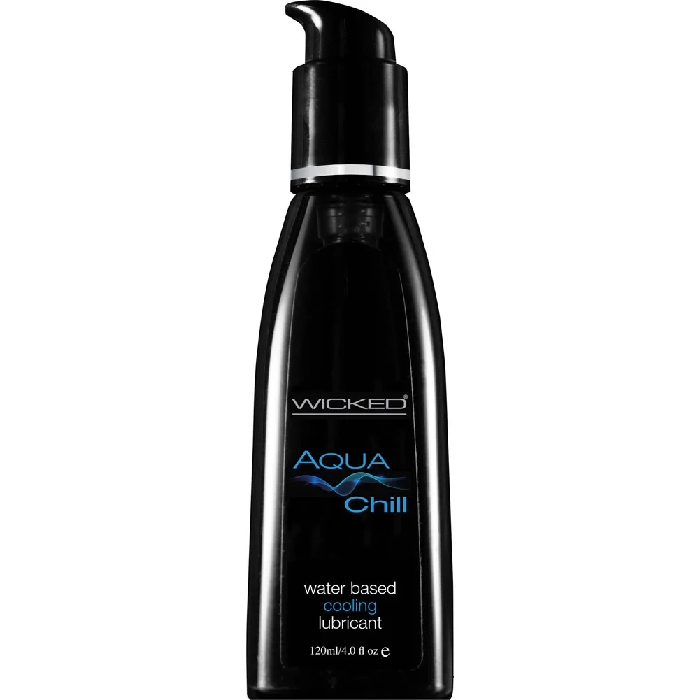 Wicked Aqua Water Based Intimate Lubricant, 4 fl.oz (120 mL), Chill Cooling