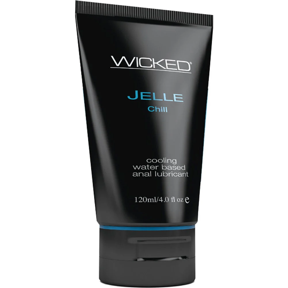 Wicked Jelle Water Based Anal Lubricant, 4 fl.oz (120 mL), Chilll