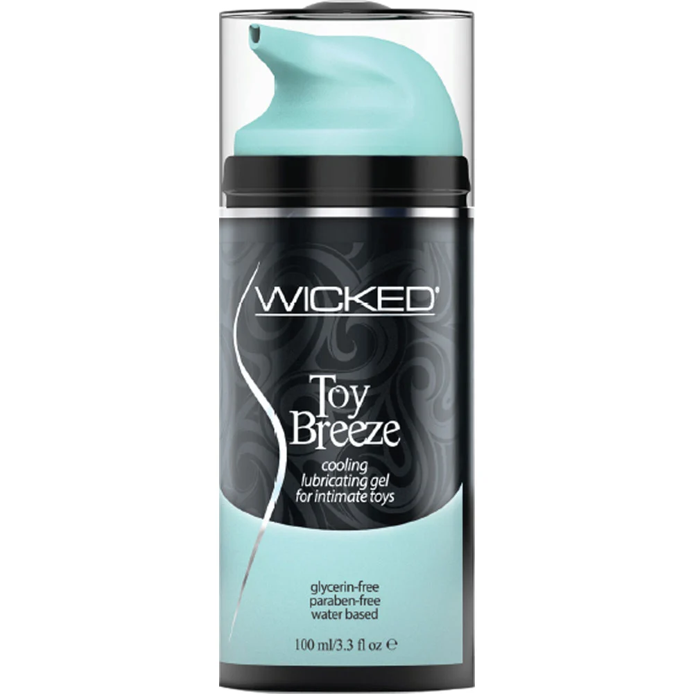 Wicked Toy Breeze Cooling Glyercin-Free Gel for Intimate Toys, 3.3 fl.oz (100 mL)