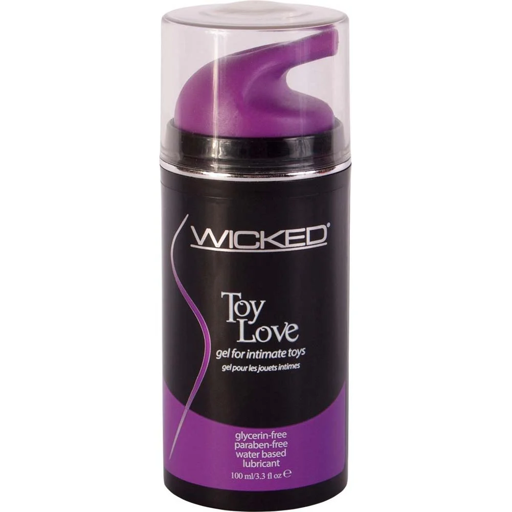 Wicked Toy Love Glyercin-Free Gel for Intimate Toys, 3.3 fl.oz (100 mL)