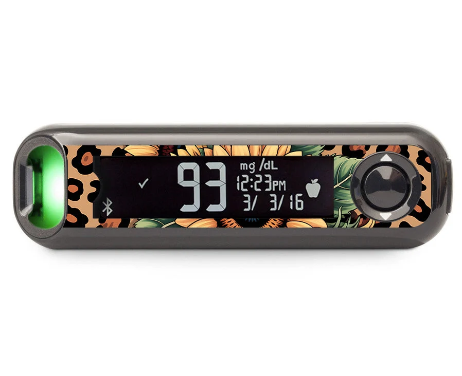 Wild Sunflower Bayer Contour© Next One Glucometer Sticker - Pump Peelz