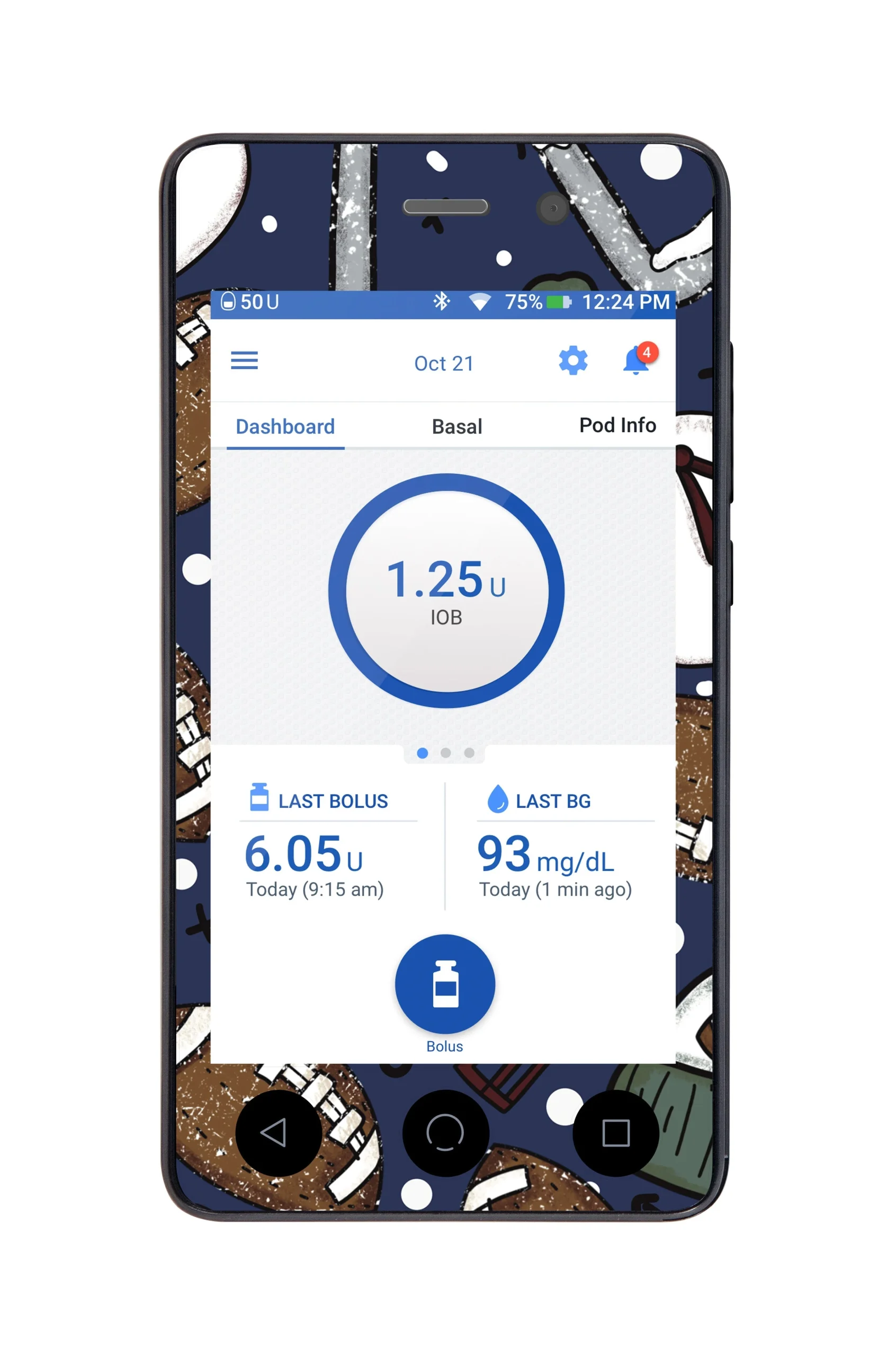 Winter Football Sticker for Omnipod DASH PDM – Pump Peelz