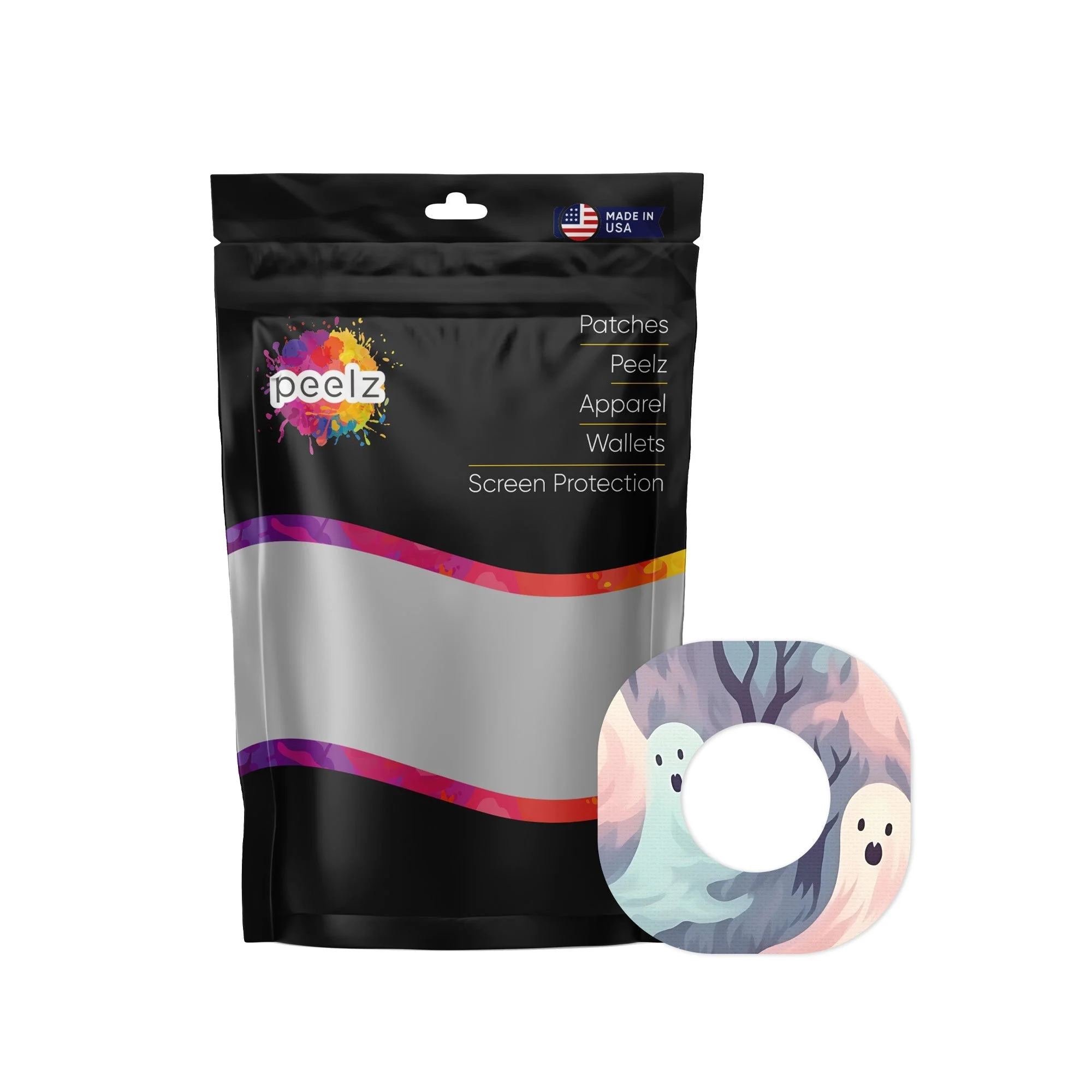 Wispy Ghosts Dexcom G7 and Stelo Patch Tape - Pump Peelz